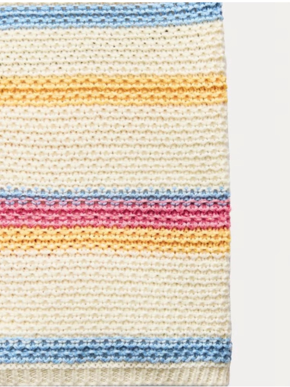 ZARA Crochet Stripe Halter Crop Top - Cream and Pastel Stripes size medium - Picture 8 of 12